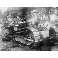 Two American FT tanks and their crews
